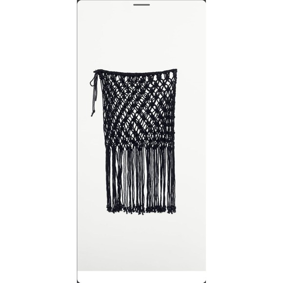 Zara fringed mesh skirt swimsuit cover up - Picture 7 of 10